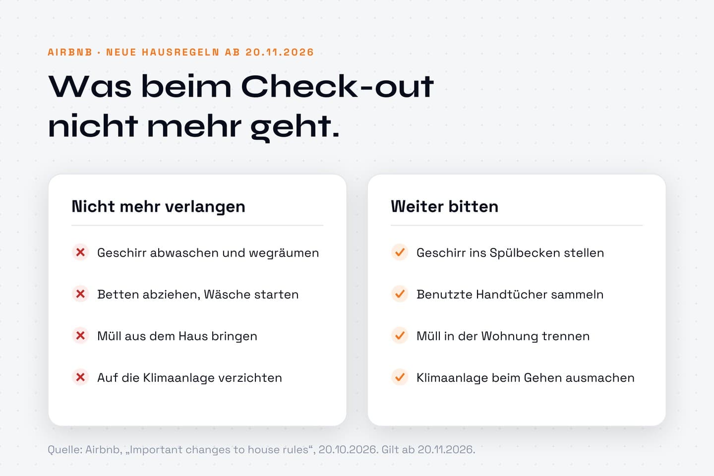 Übersicht: was du nicht mehr verlangen darfst und worum du weiter bitten kannst